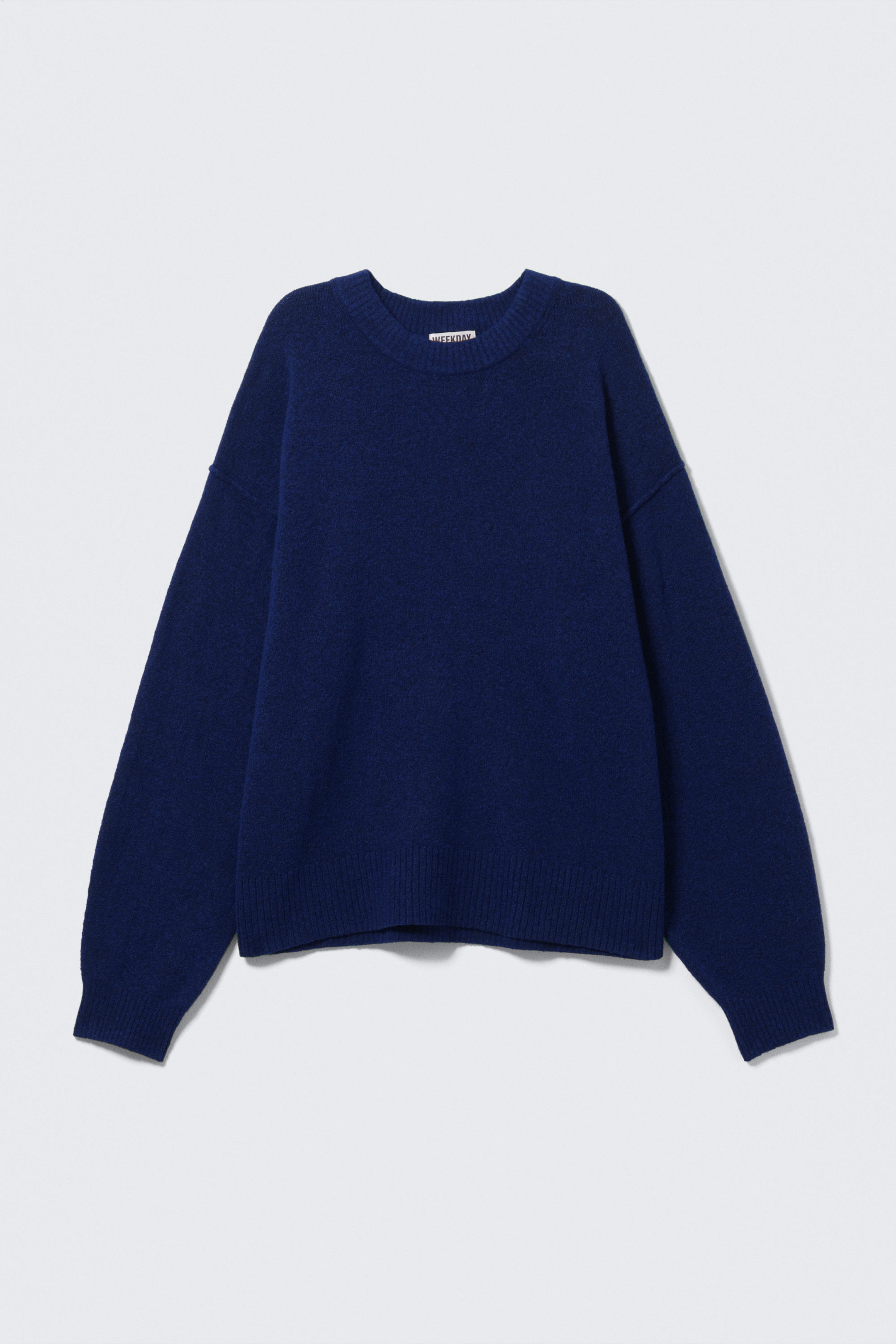 Bleu foncé chiné - Pull en maille décontracté - 4