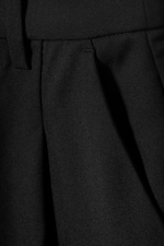 Black - High Waisted Wide Leg Suiting Trousers - 5