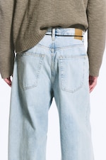 Dream Blue - Light Blue - Astro Mid Rise Loose Baggy Unisex Jeans - 4