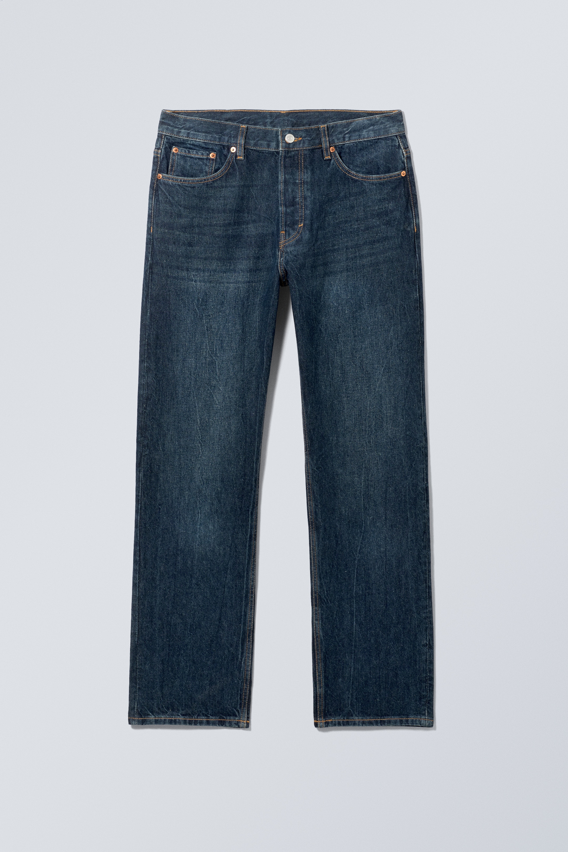 Vezi imaginea mai mare: Space Relaxed Straight Leg Jeans - Compact Blue - Dark Blue - BĂRBAŢI | H&M RO 1