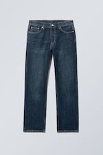 Compact Blue - Dunkelblau - Space Mid Waist Relaxed Straight Jeans - 0