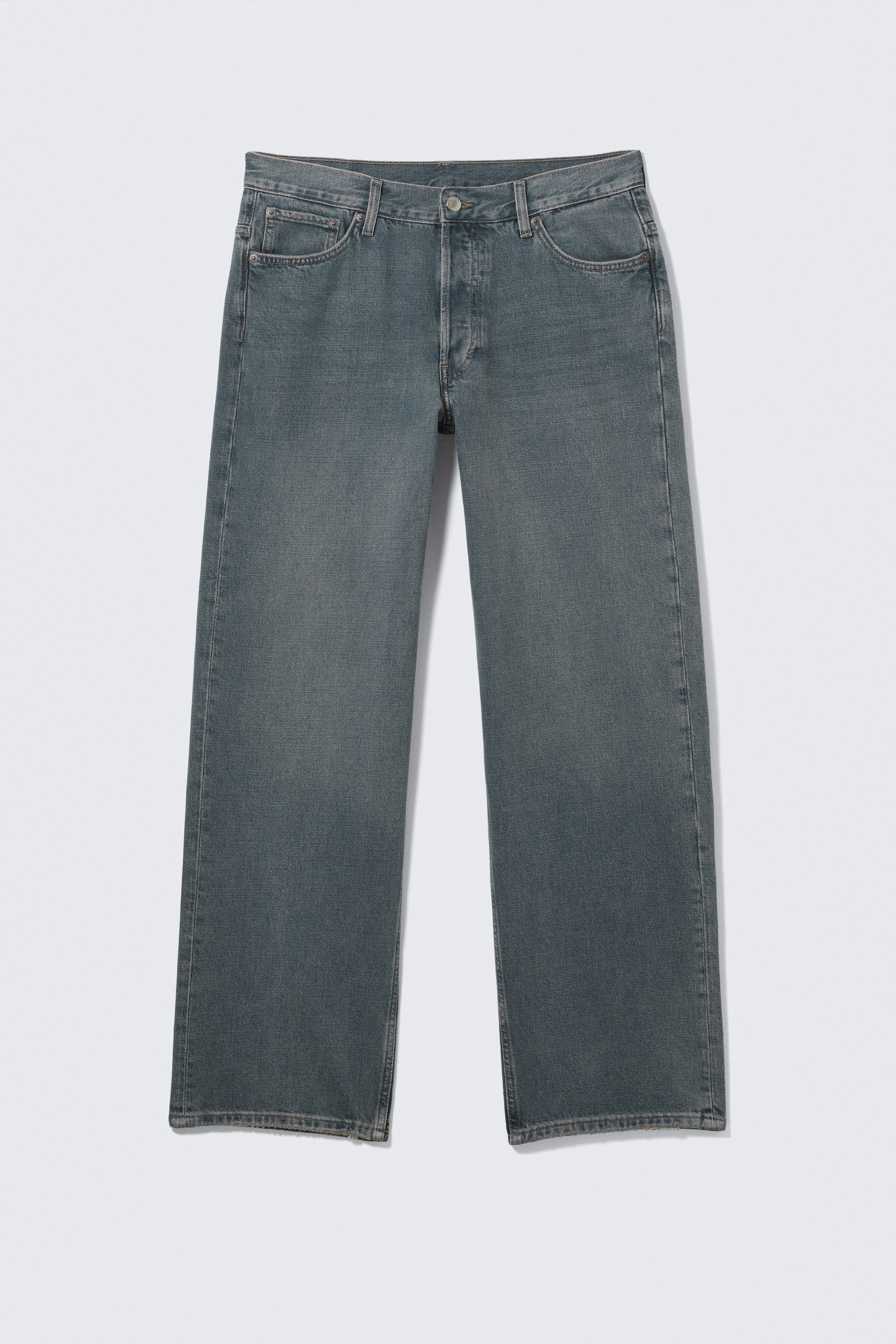 Blue One - Mörkblå - Sphere Low Waist Loose Straight Leg Jeans - 8