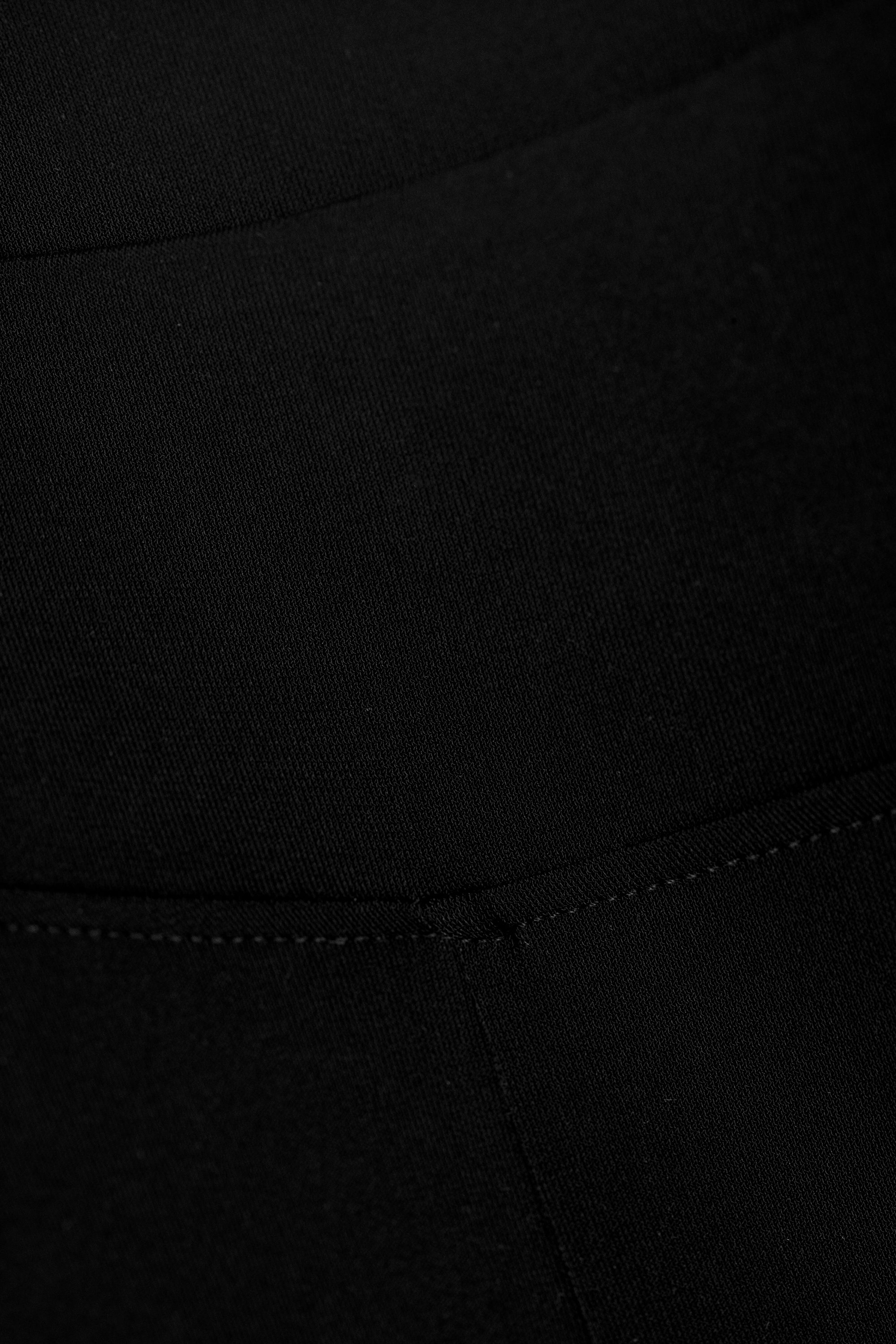 Schwarz - Low Rise Flared Jersey Trousers - 4