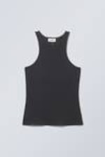Dark Grey - Fitted Tank Top - 3