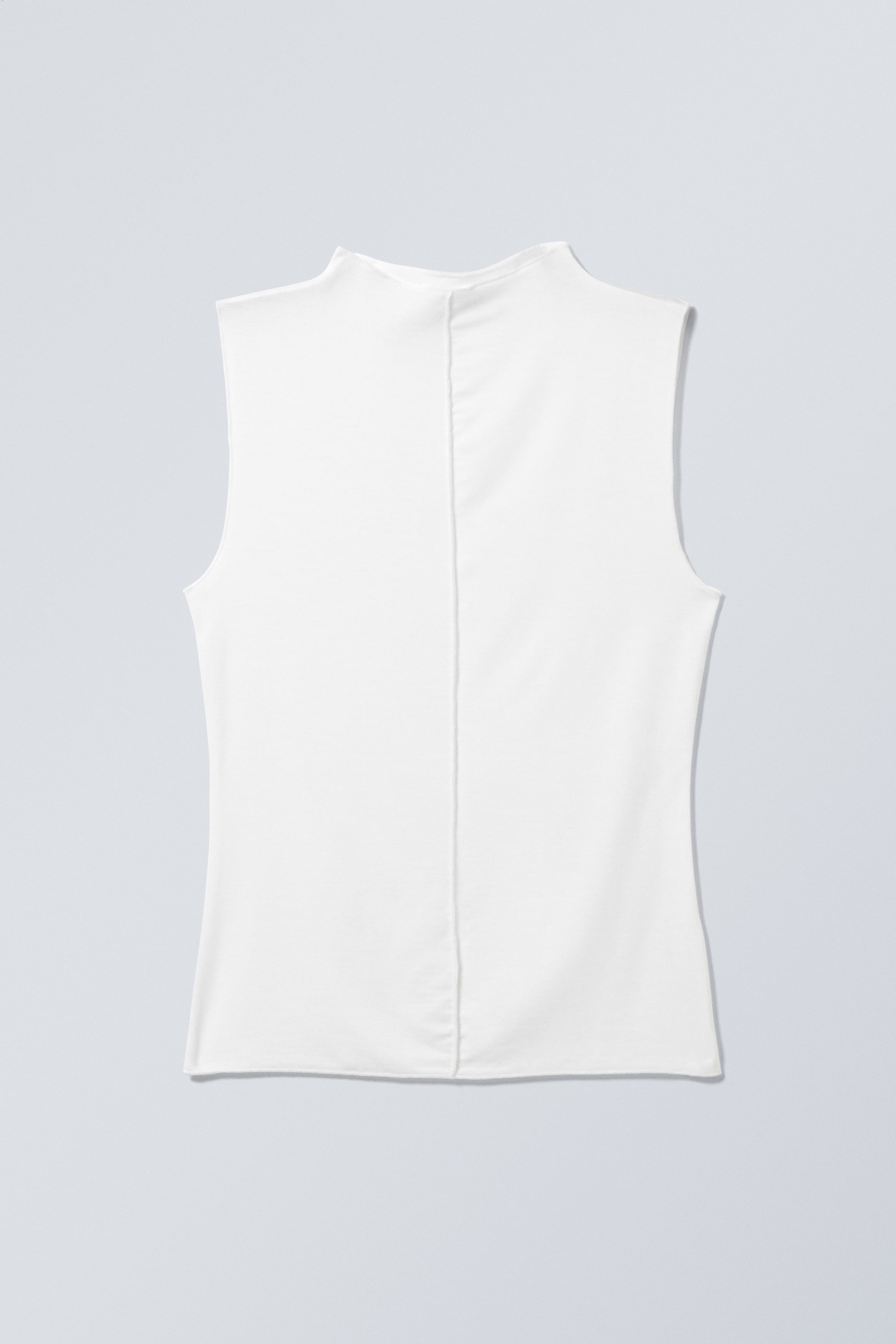 Weiß - Weiches Oberteil mit Stehkragen - 0