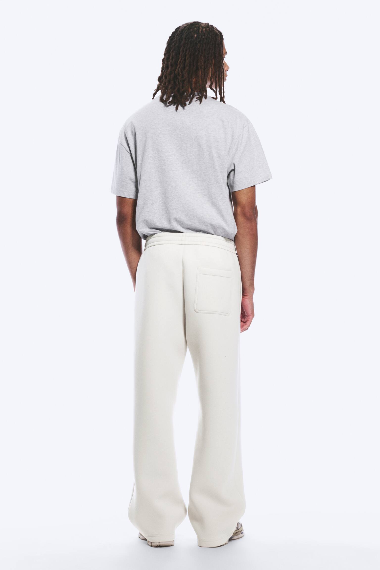 Locker geschnittene Scuba-Sweatpants - Helles Maulwurfsgrau/Grau meliert/Schwarz/Dunkelgrau meliert - 4