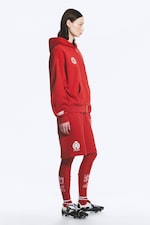 Bright Red - TOFFS Loose Fit Zip Football Hoodie - 3
