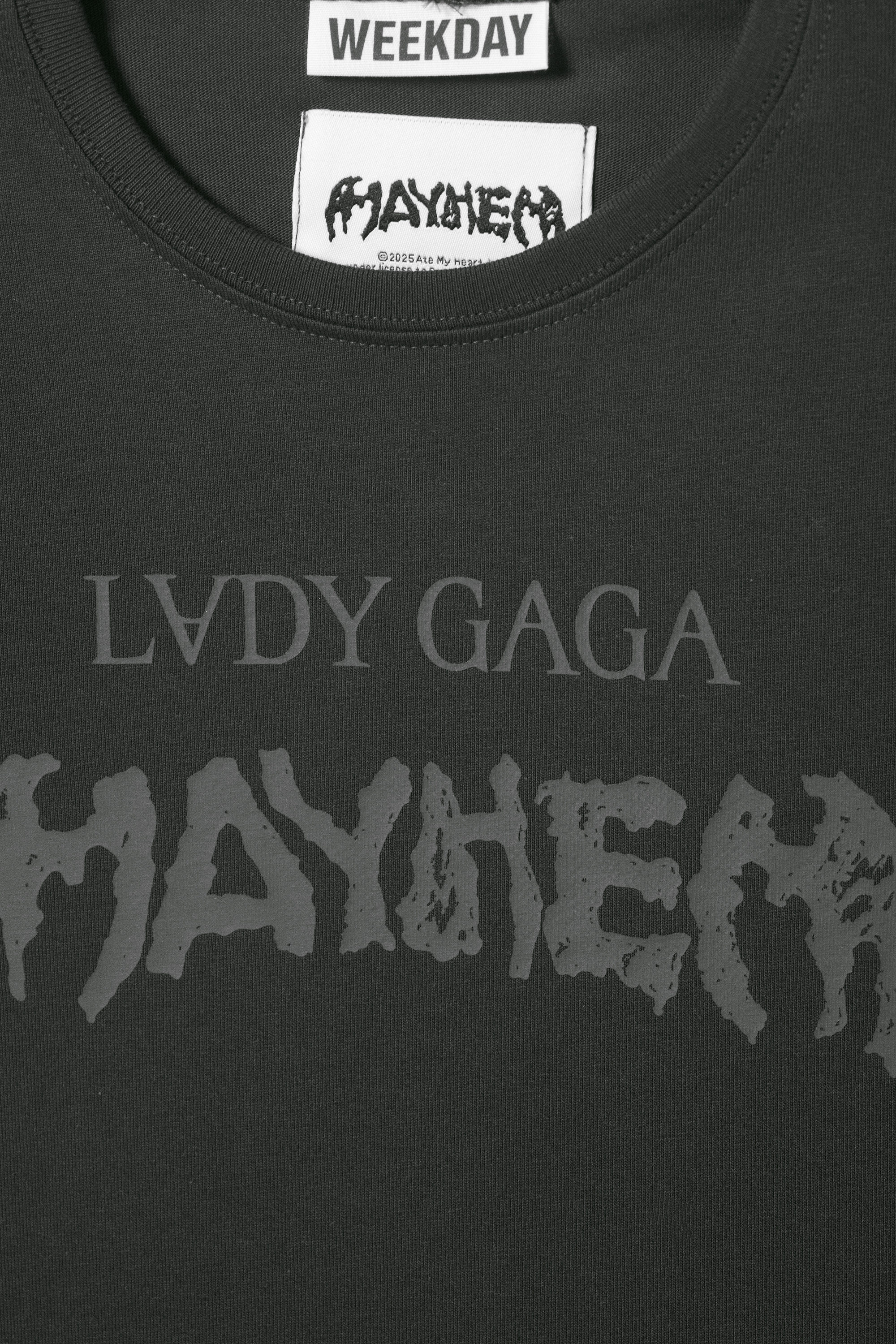 Noir délavé - T-shirt bébé Lady Gaga - 6