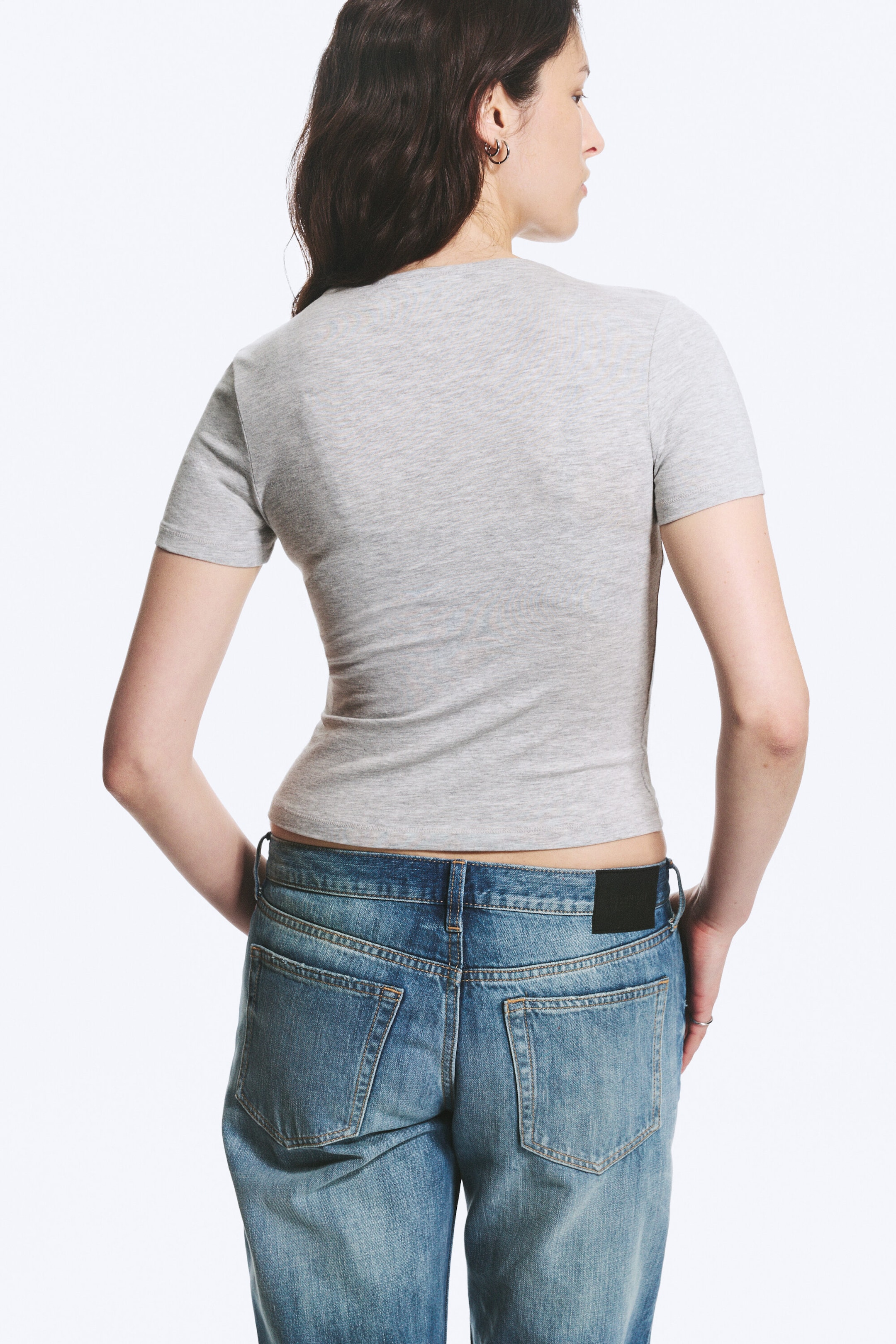 Grå - Slim Fit T-shirt - 2