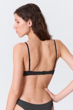 Black - Soft Padded Triangle Bra - 2