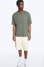 Light Dusty Khaki Green - Oversized Boxy T-Shirt - 2