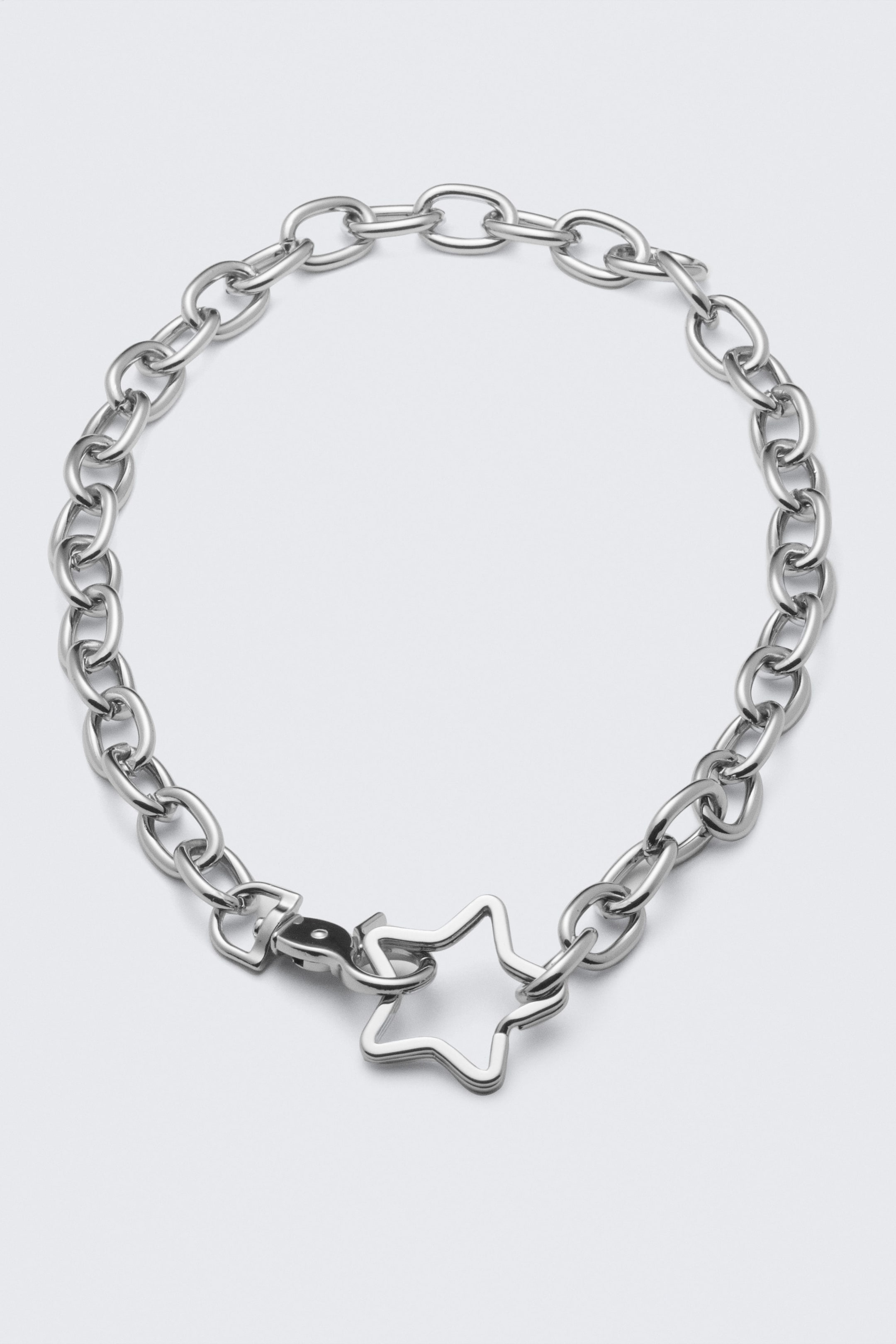 Silberfarben - Geldbörsenkette aus Metallgliedern - 2