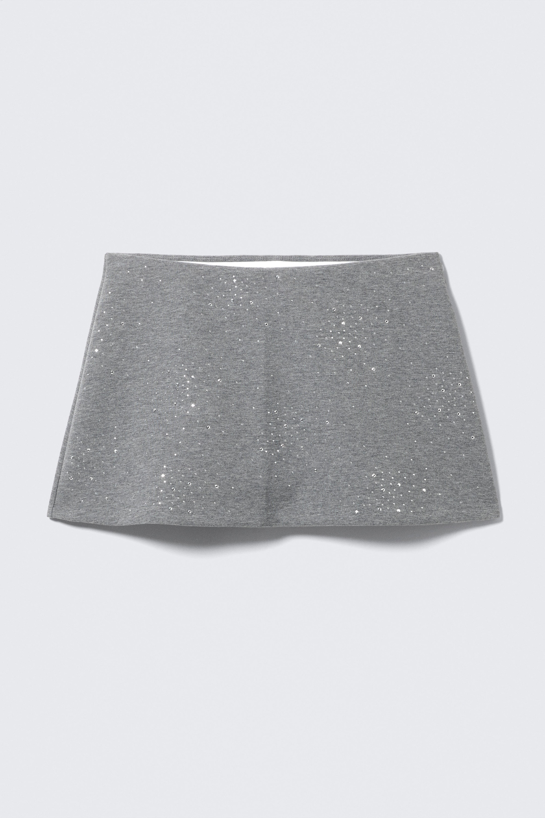 Grey - Mini Scuba Skirt - 3