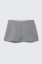 Grey - Mini Scuba Skirt - 3