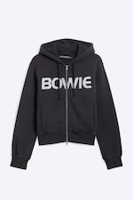 Black - Bowie Shrunken Zip Hoodie - 0