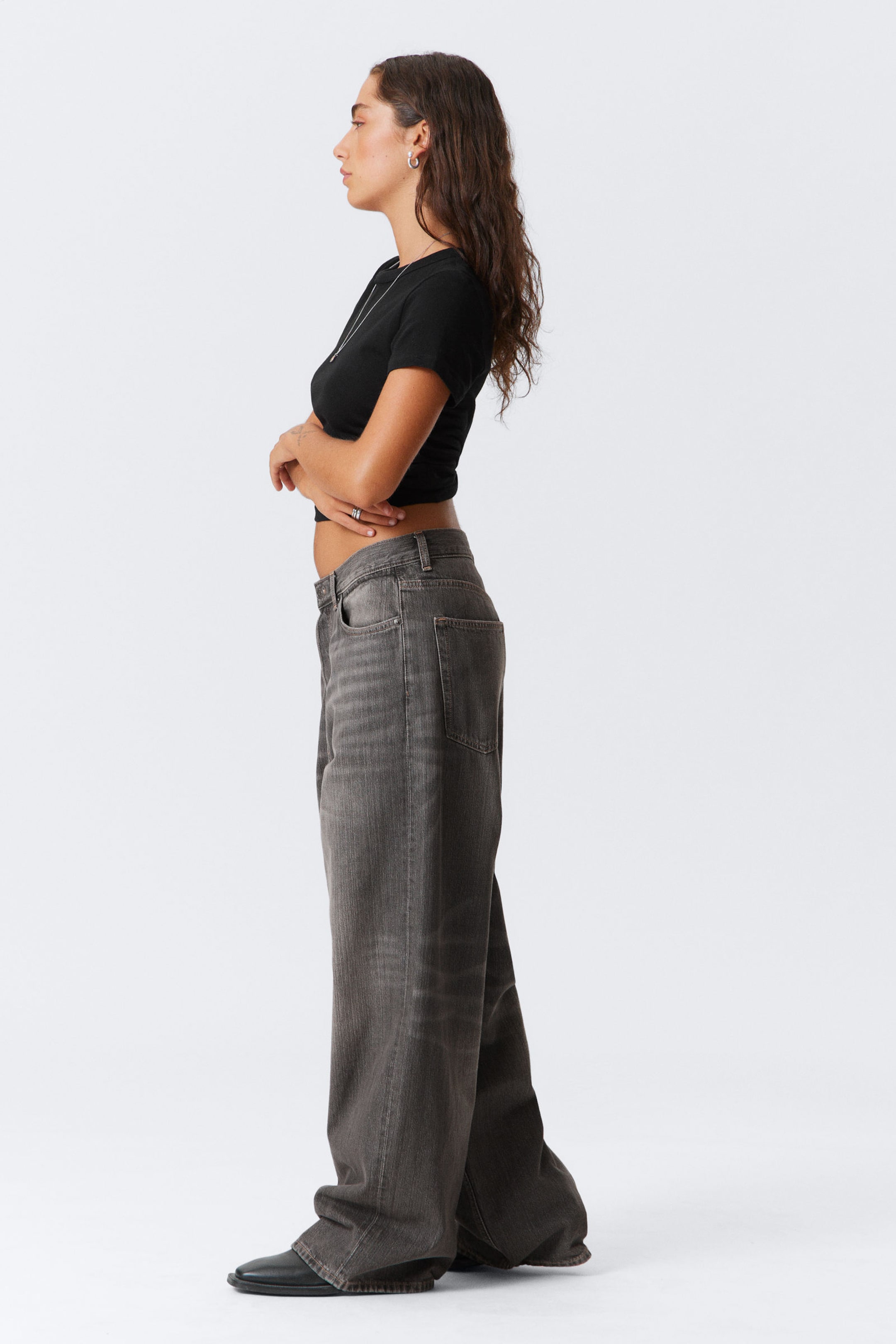 Mine Grey - Astro Loose Baggy Leg Jeans - 5