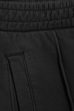 Washed Black - Loose Front Crease Sweatpants - 5