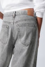 Monolith Grey - Light Grey - Galaxy Loose Straight Leg Jeans - 8