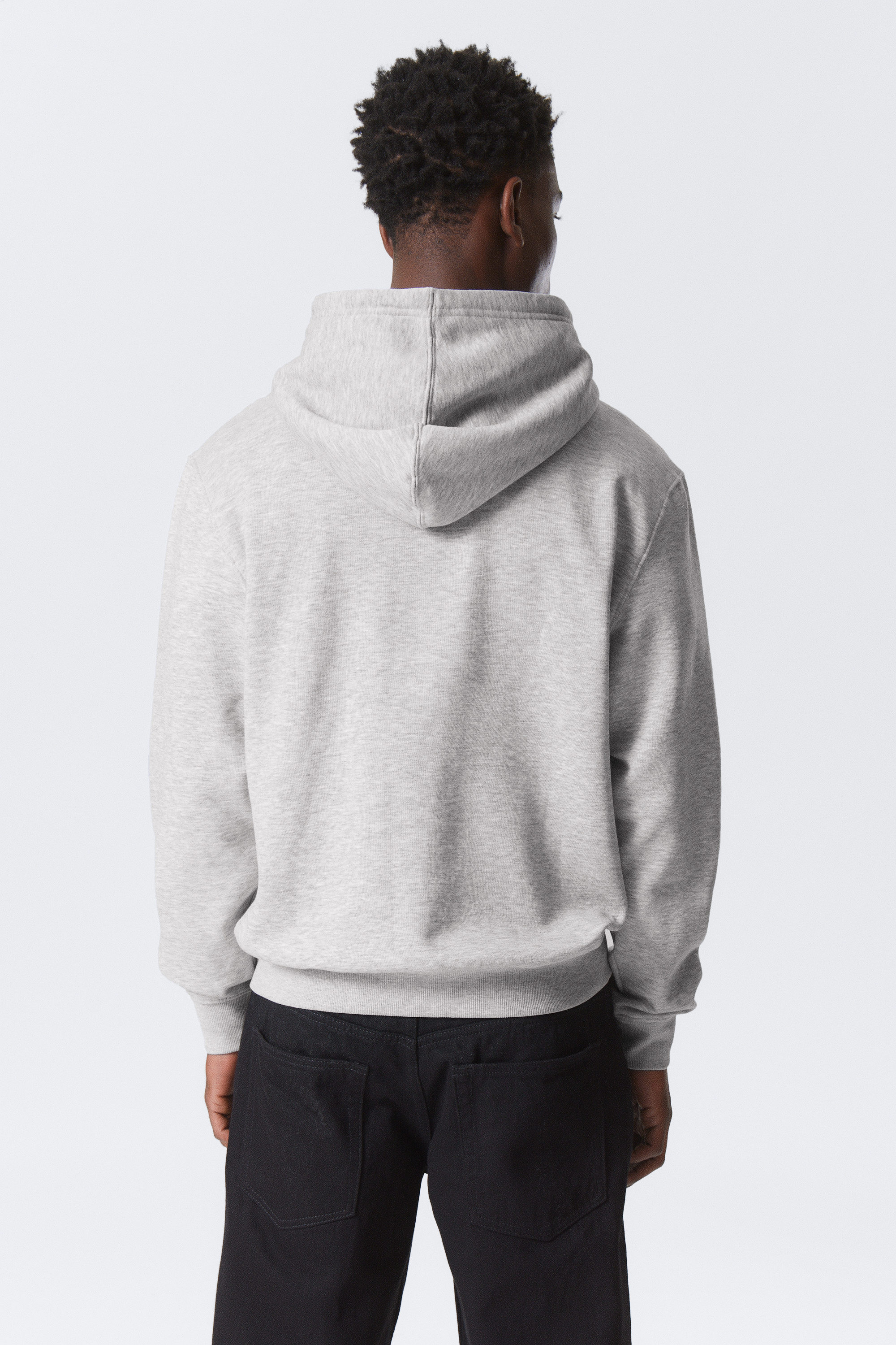 Gris - Sweat à capuche zippé classique - 3