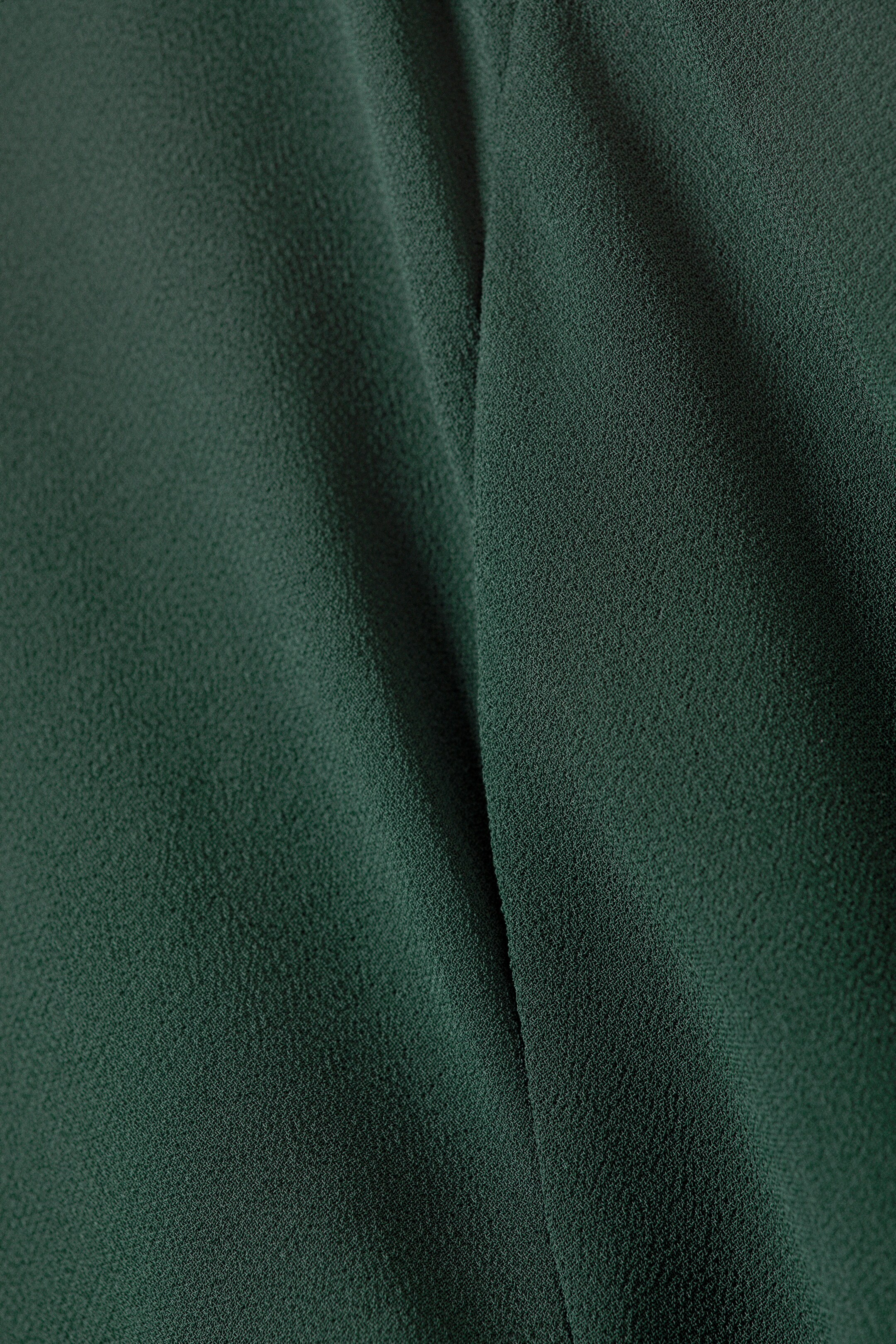 Grotere afbeelding bekijken: Doorschijnende asymmetrische blouse met lange mouwen - Petrol - DAMES | H&M NL 6
