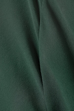 Petrol - Sheer Asymmetric Long-Sleeved Blouse - 1