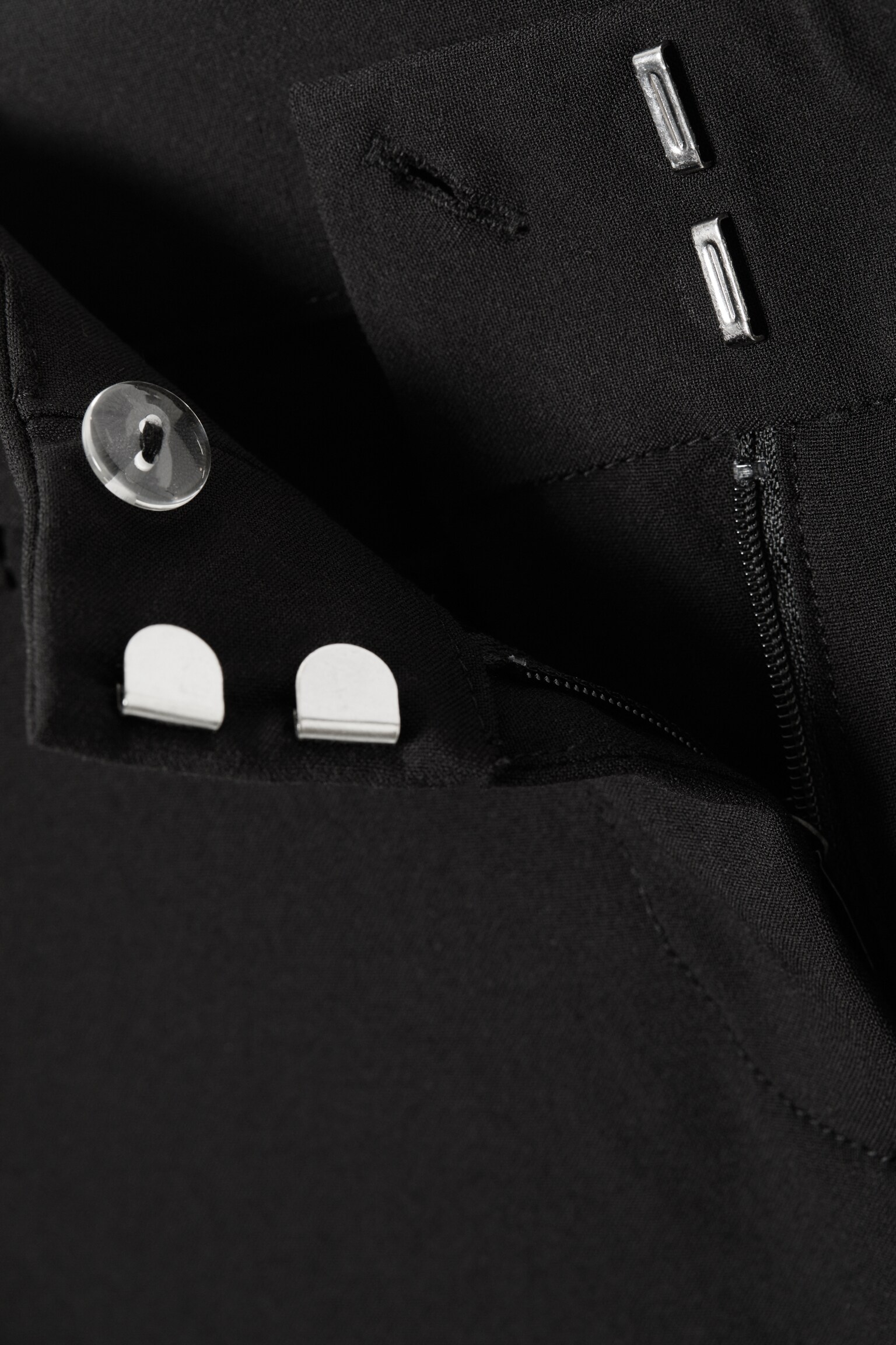 Pantalon de costume évasé taille basse - Noir - 2