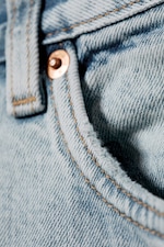 Dream Blue - Light Blue - Astro Mid Rise Loose Baggy Leg Unisex Jeans - 7