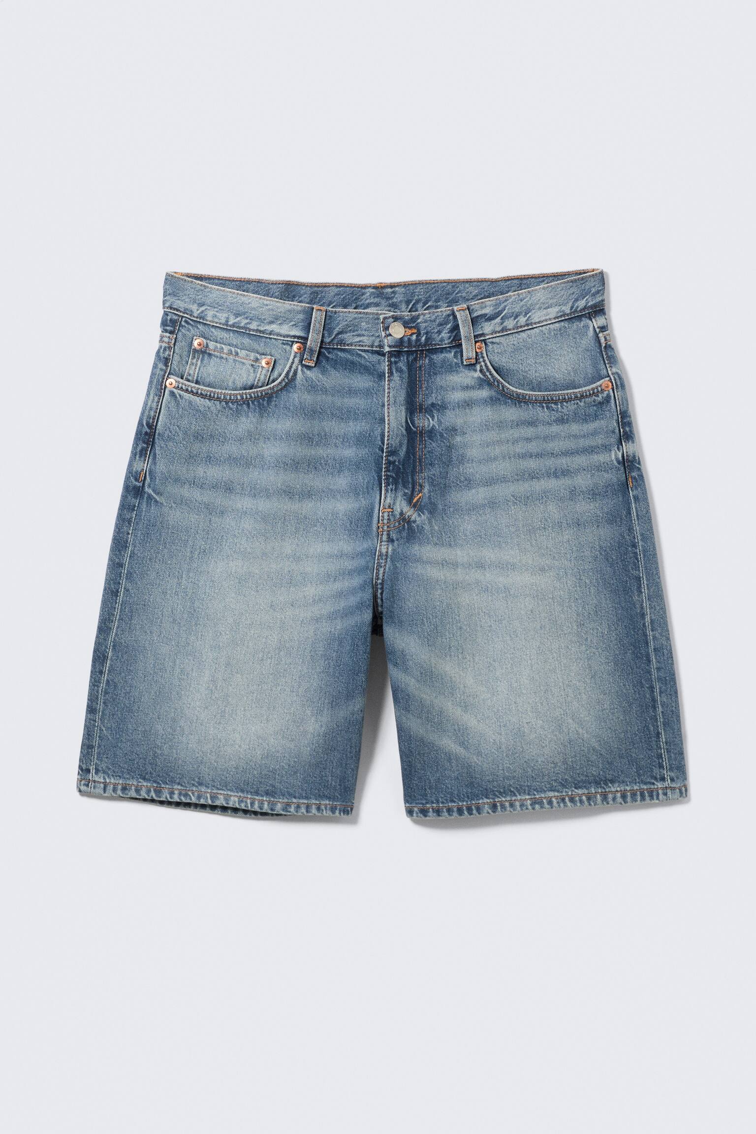 Luźne szorty dżinsowe Galaxy Mid Rise - Blue Horses - Medium Blue/Dream Blue - Light Blue - 2