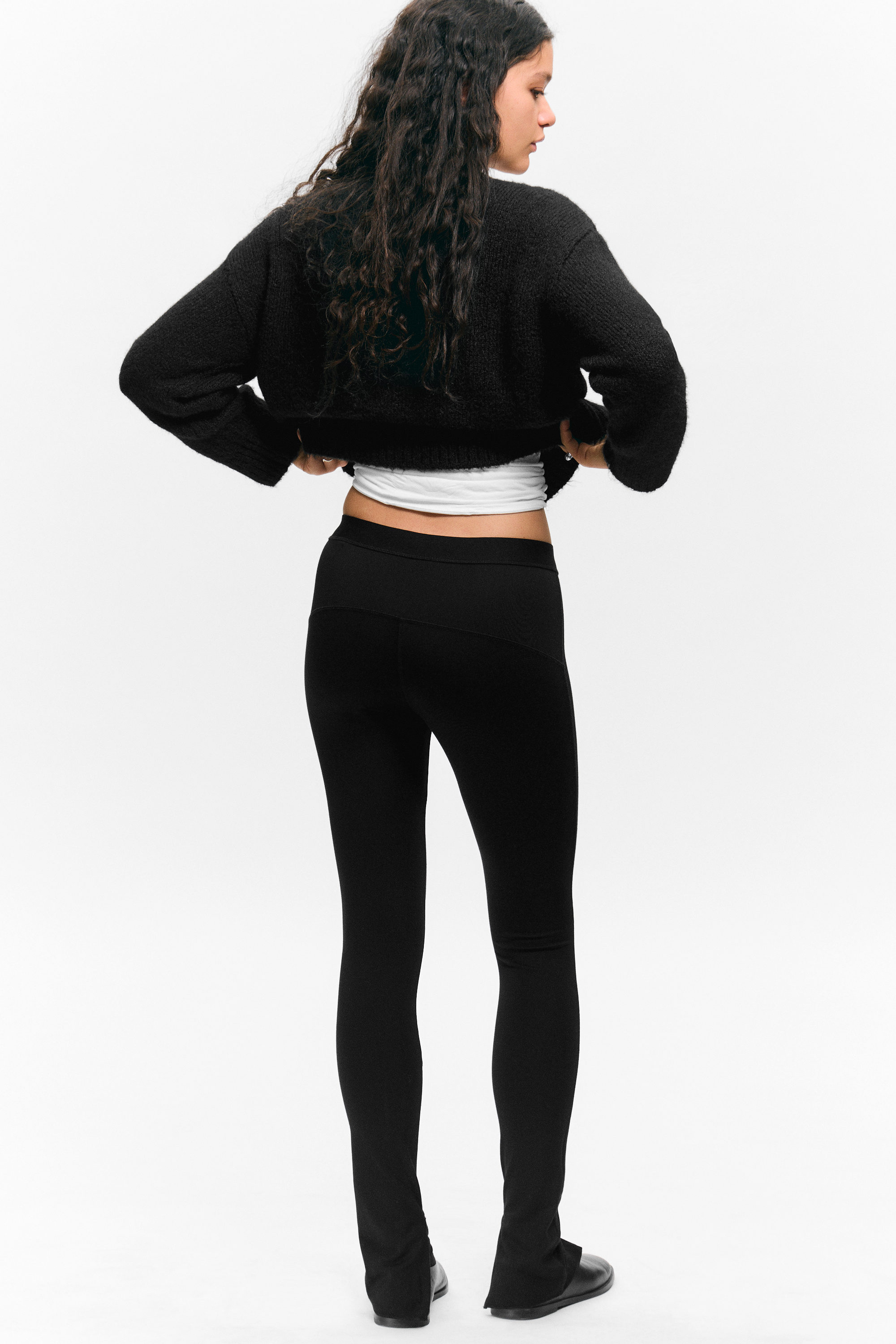 Dark - Zipped Stretchy Trousers - 2