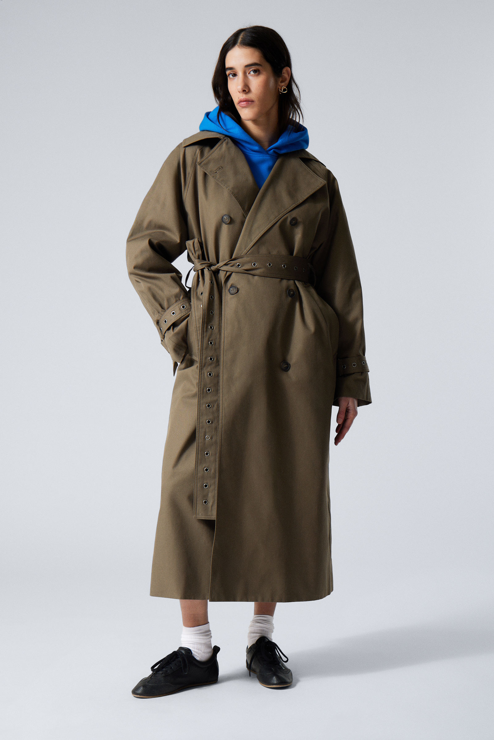 loose nylon windbreaker jacket - Beige | Weekday EU
