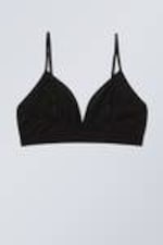Black - Cat Soft Triangle Bra - 1