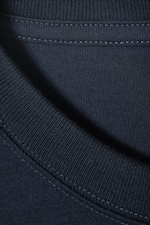 Dark Navy Blue - Loose Boxy Long-Sleeved T-shirt - 4