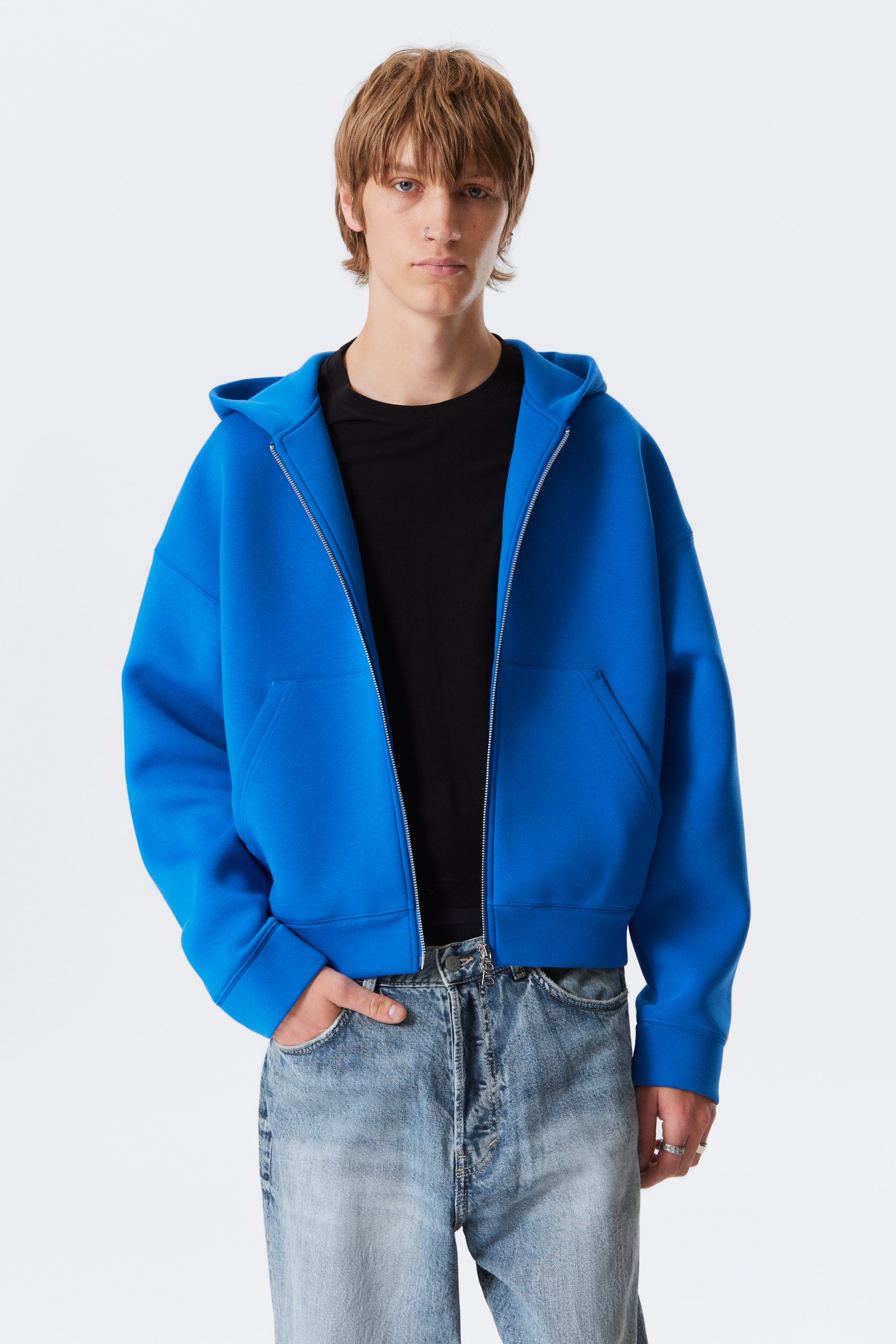 View larger image: Simon Scuba Zip Hoodie - Bright Blue - Men | H&M GB 1