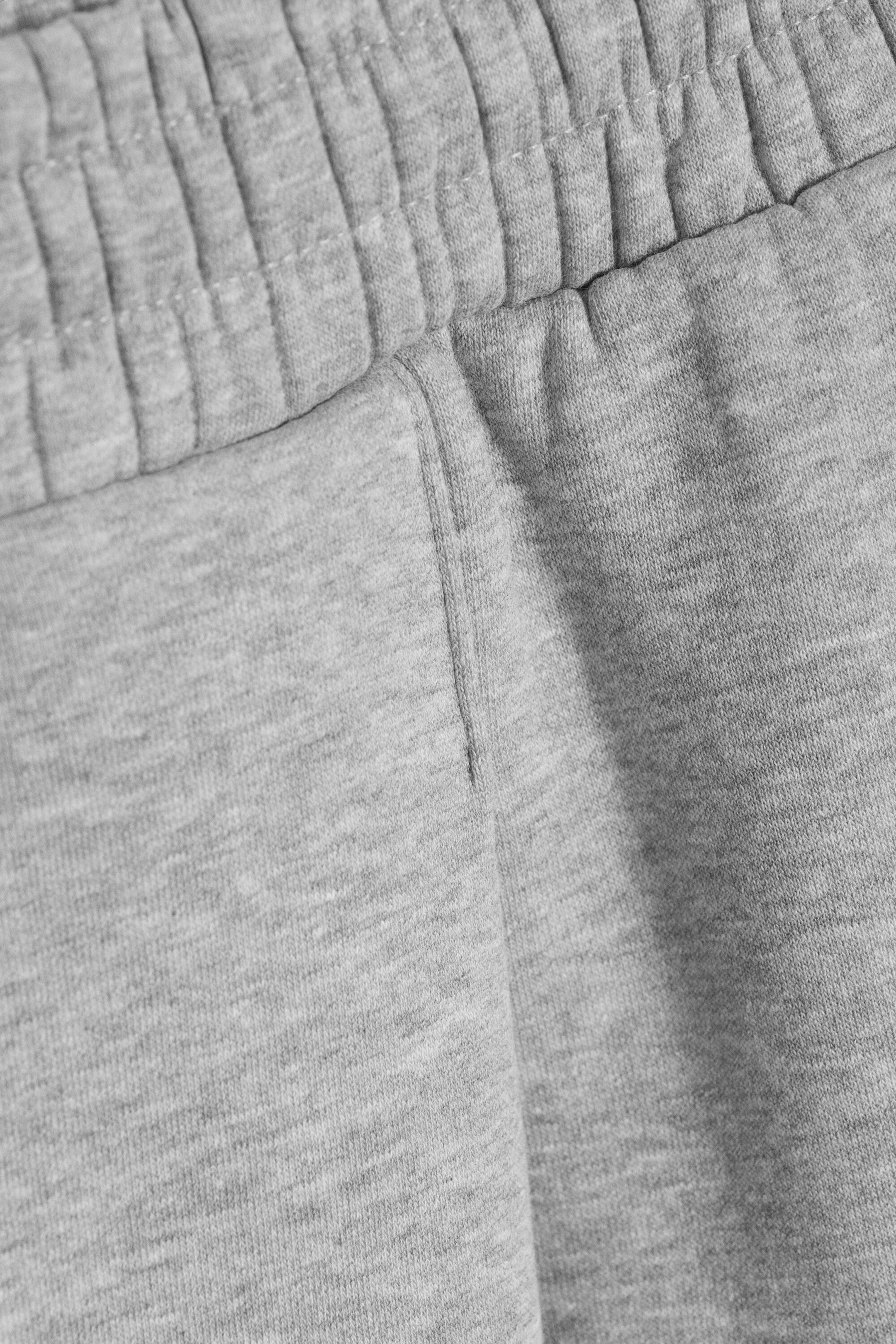 Grau meliert - Weite Sweatpants mit Bundfalten - 5
