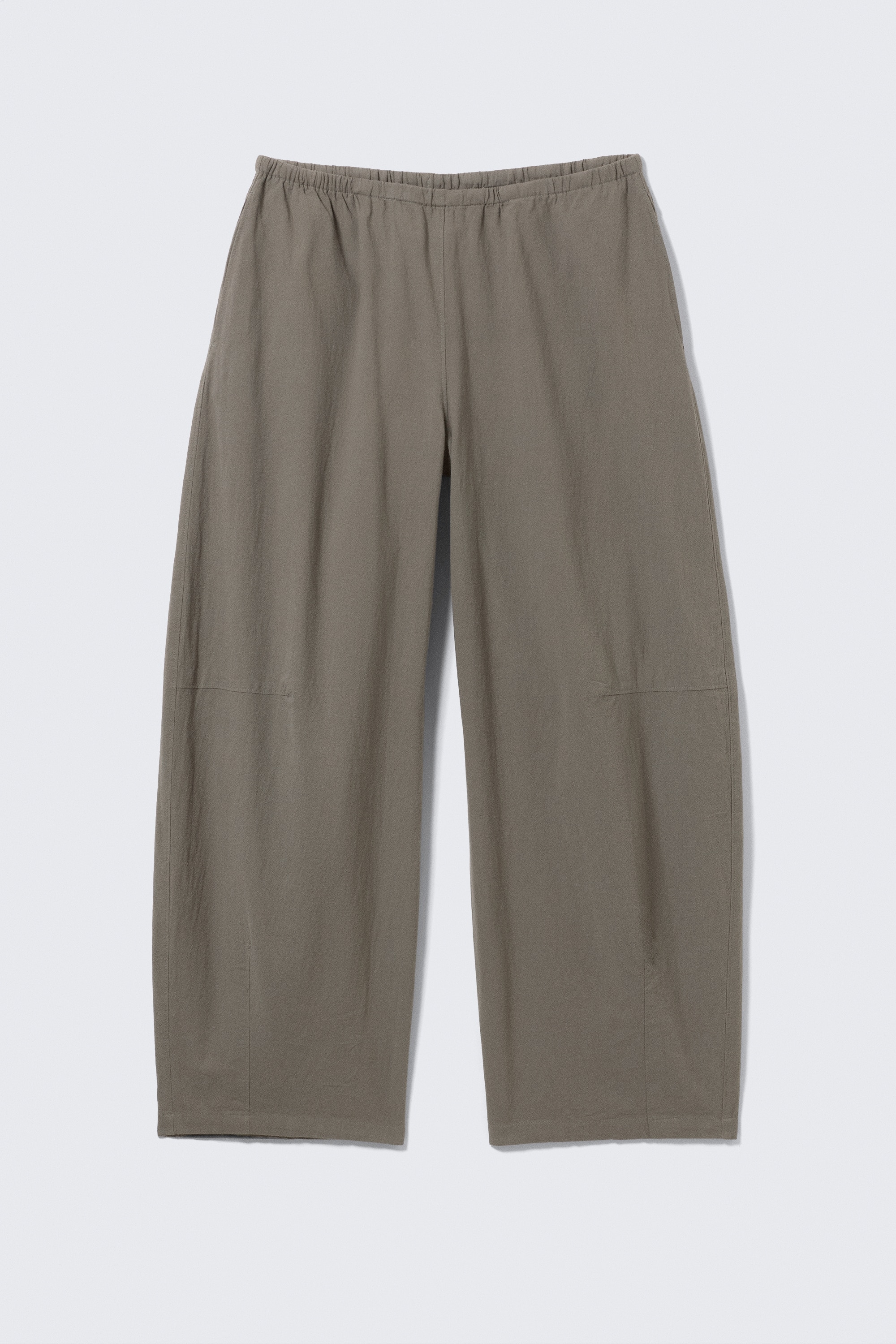 Pantalones sueltos de tiro bajo - Gris/Beige claro