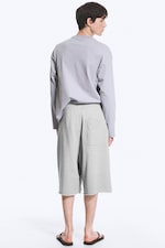Hellgrau meliert - Weite Jersey-Skater-Shorts - 2