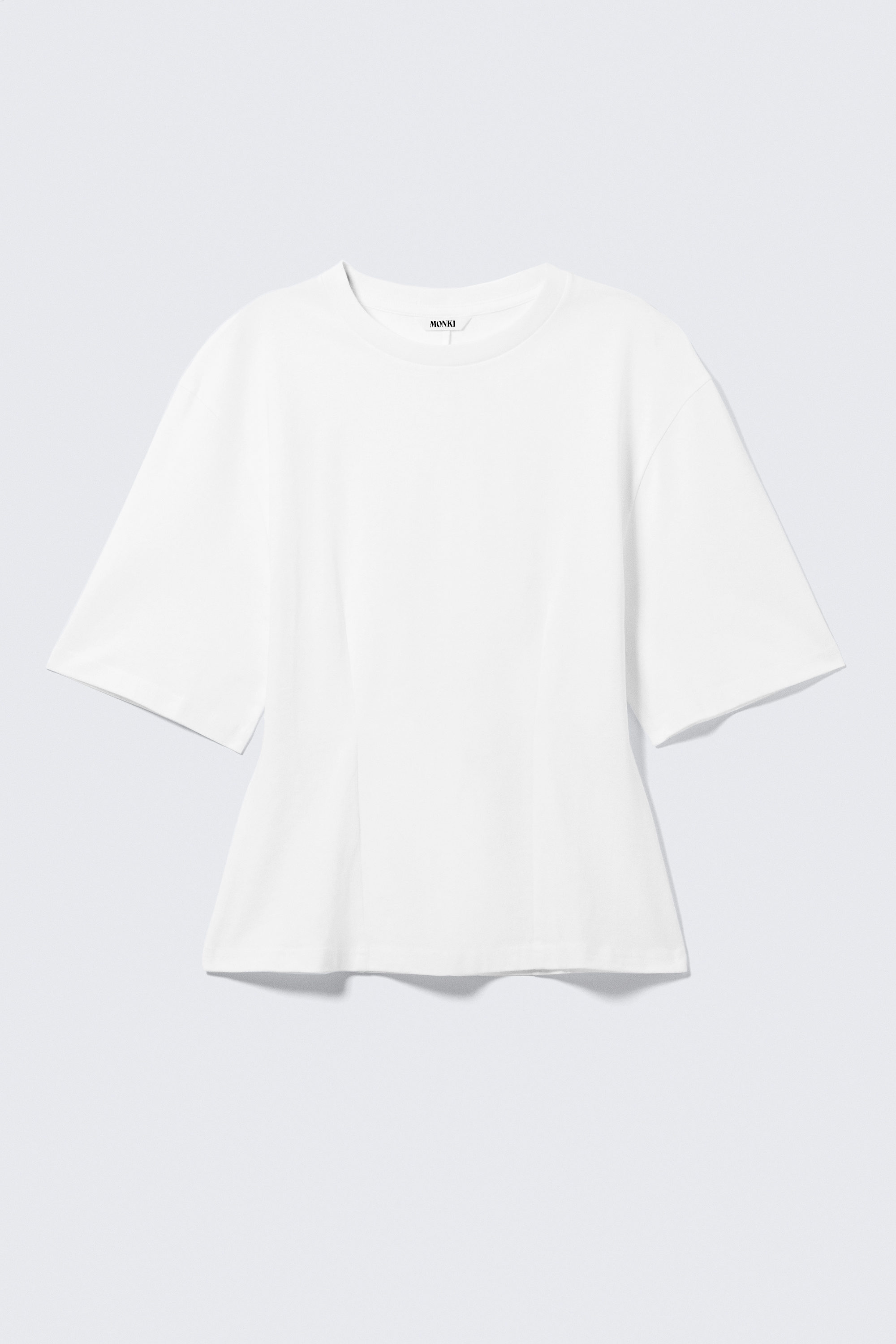 White - Fitted Dart Detail T-shirt - 1