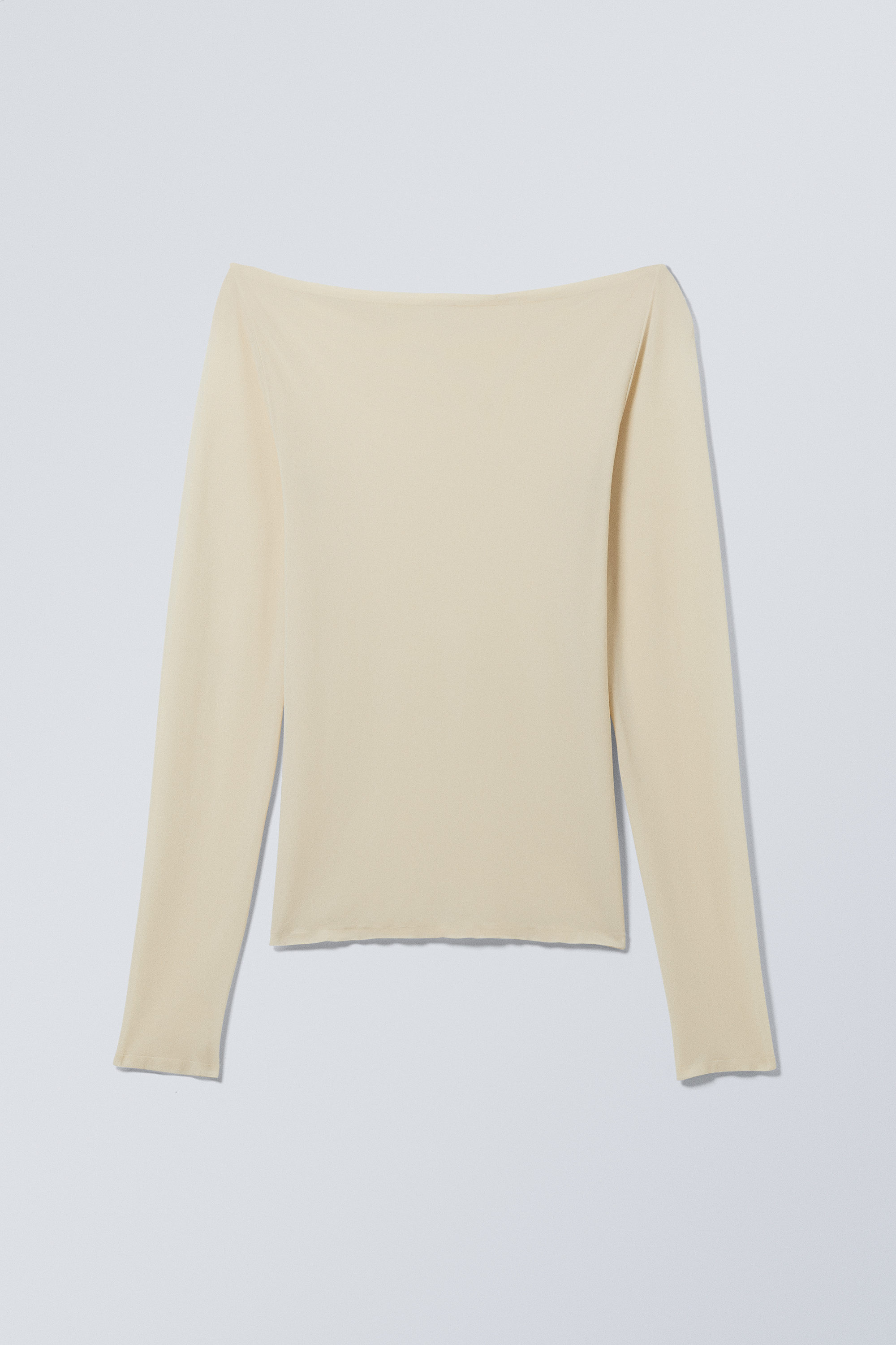 sheer boatneck long sleeve - Light Beige | Weekday WW