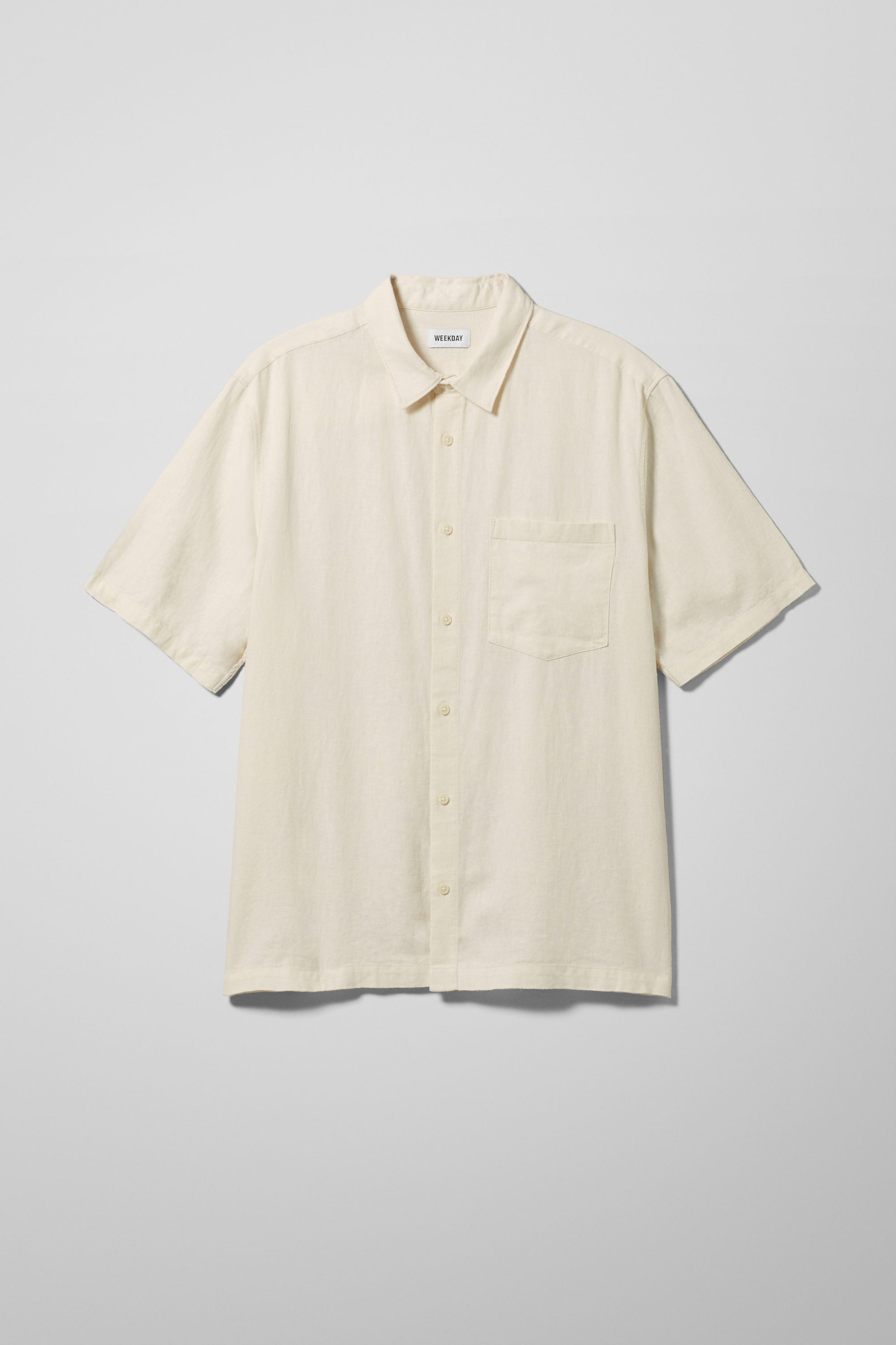White - Randy Linen Short Sleeve Shirt - 0