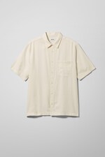 White - Randy Linen Short Sleeve Shirt - 0