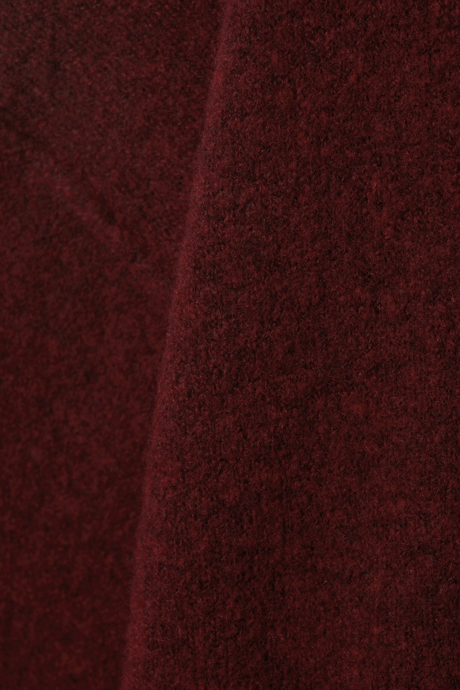 Relaxter Strickpullover - Dunkelrot meliert/Grau meliert - 3