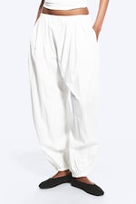 Weiß - Ballonhose aus Baumwolle - 1