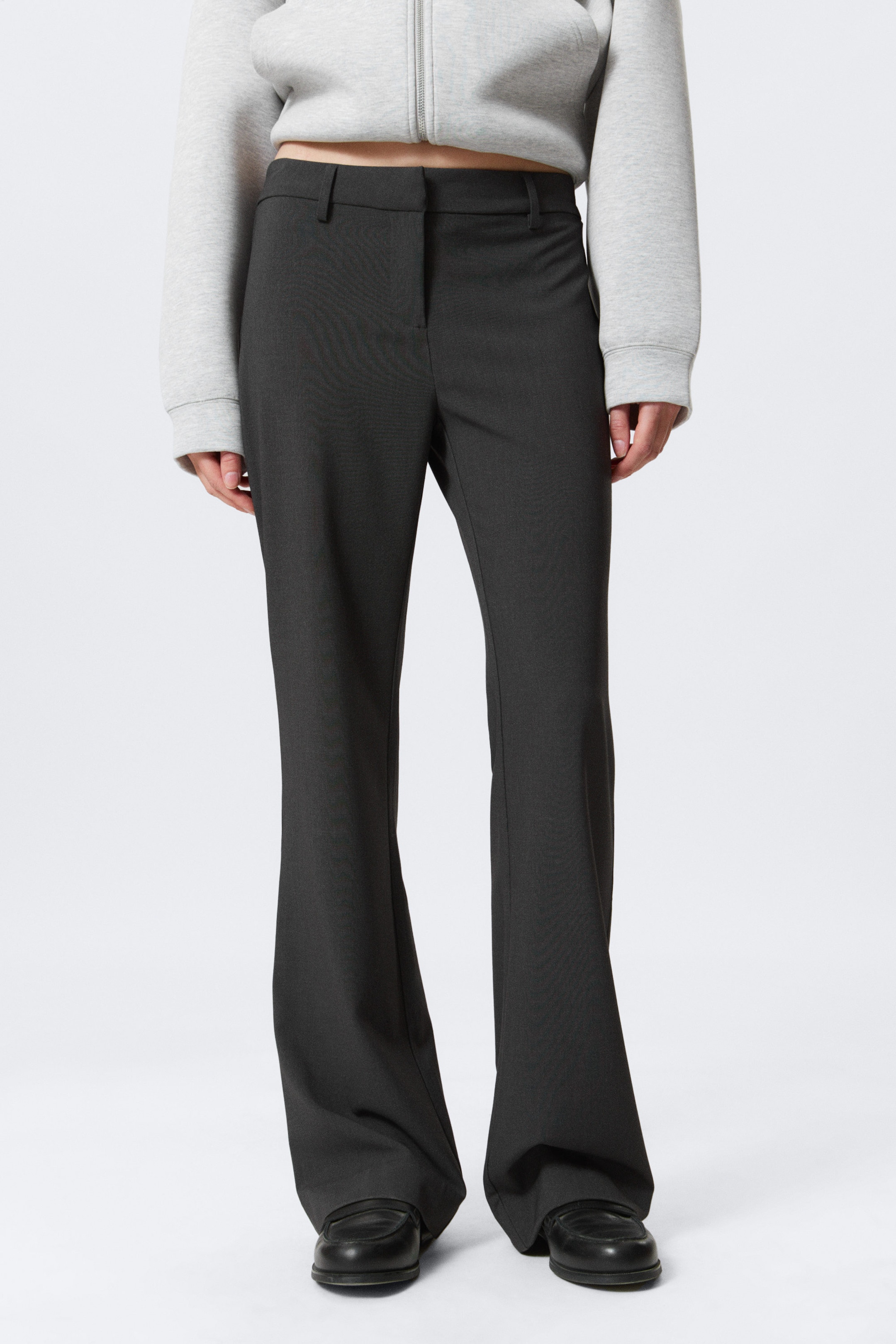 Dunkelgrau - Anzughose mit Schlag - 2