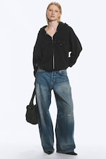 Dark Blue - Topstich hoodie - 2