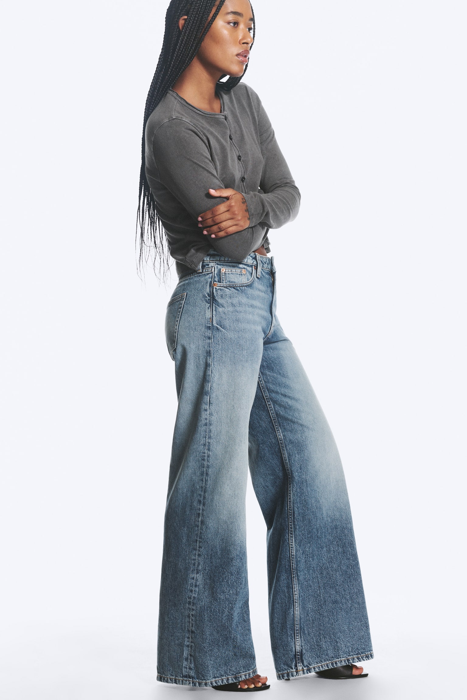 Paz Mid Rise Wide Jeans - Blue Horses - Medium Blue/Trot Blue - Light Blue/Blue Rinse – Donkerblauw/Tuned Black – Zwart - 1