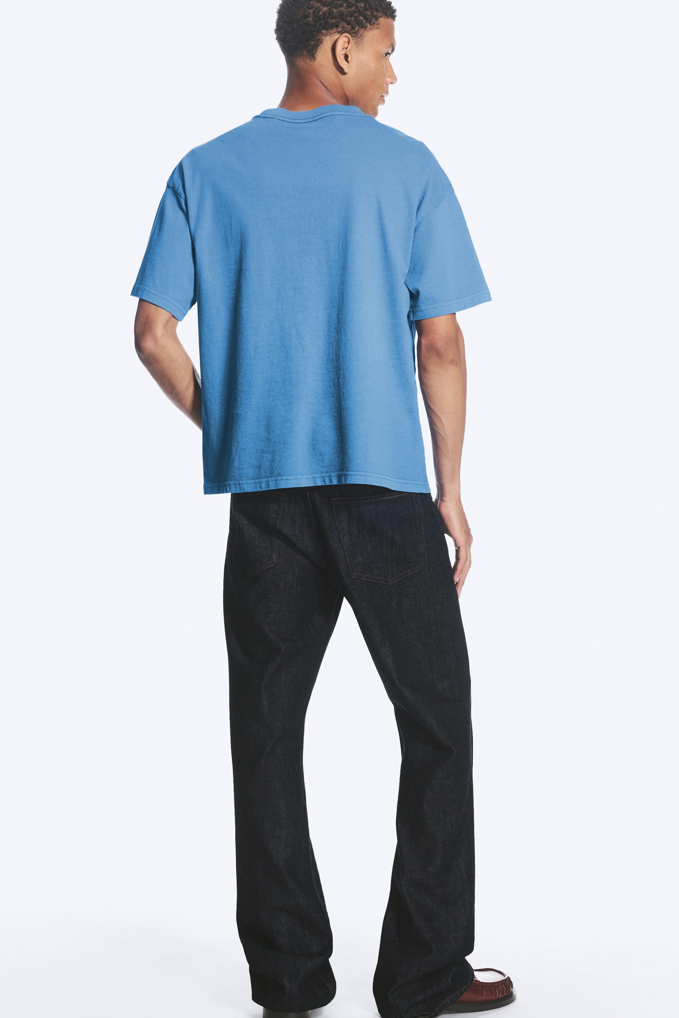 Washed Blue - Washed Blue Loose Boxy T-shirt - 3