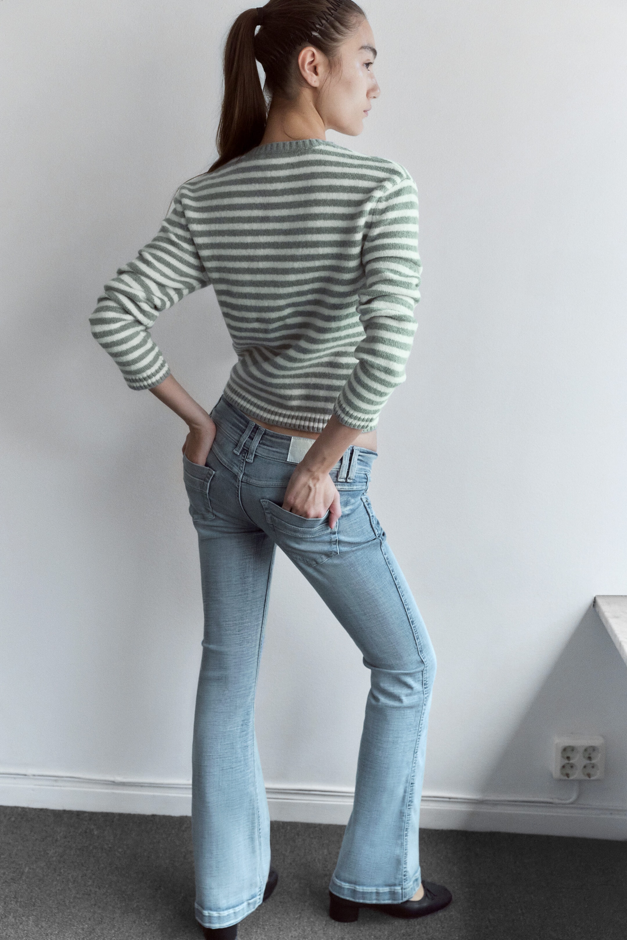 Striped Mint & White - Striped cardigan - 2