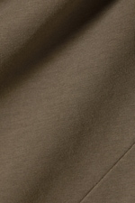 Dunkles Graubraun - Asymmetrisches, drapiertes Langarmtop - 5