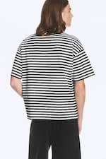 Striped White/Black - LOOSE FIT T-SHIRT - 3