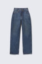Morning Blue - Dark Blue - Halo Curve High Waisted Regular Wide Leg Jeans - 5
